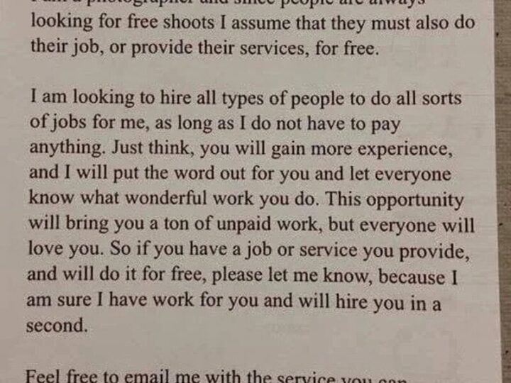 Photographer looking for people to do free work in Chicago.