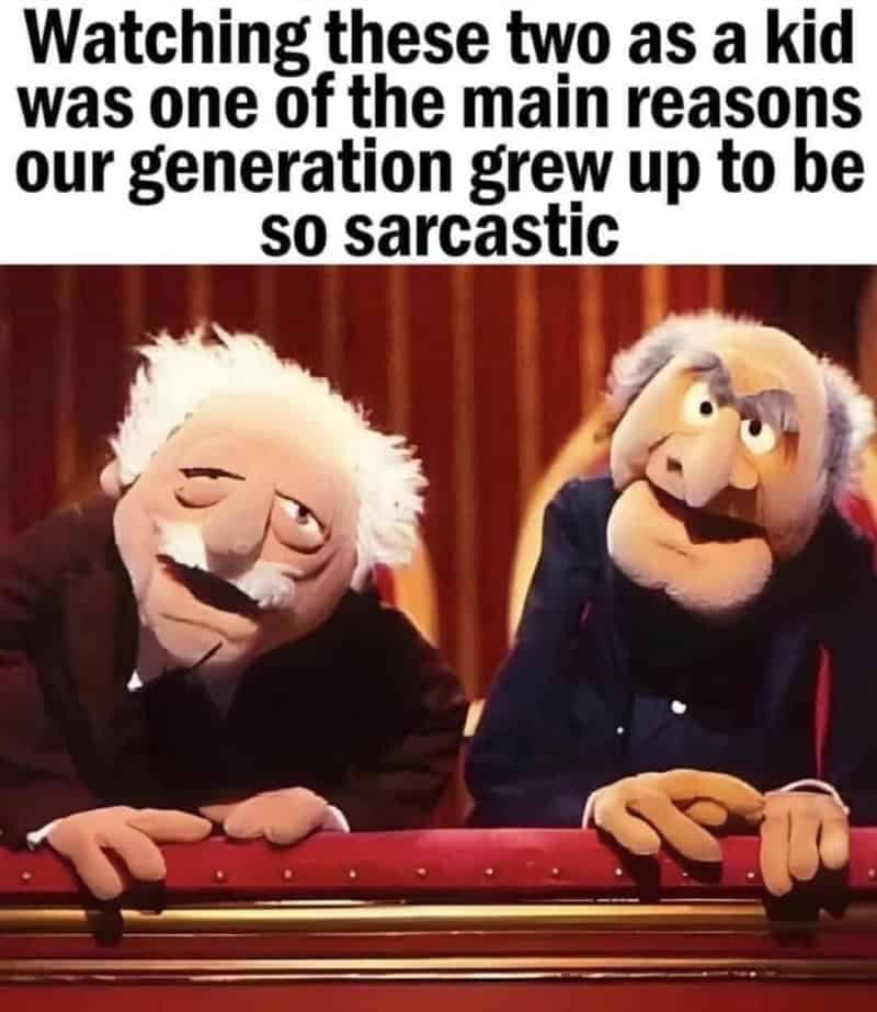 Watching these two as a kid was one of the main reasons our generation grew up to be so sarcastic.