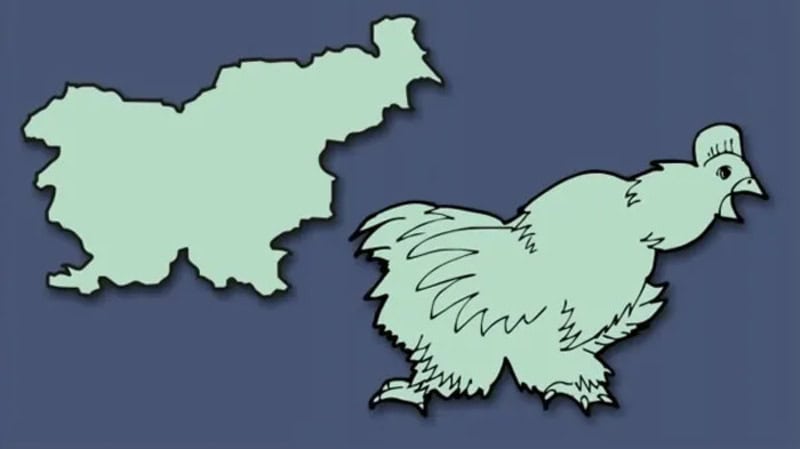 Map of Ukraine reimagined as a chicken.