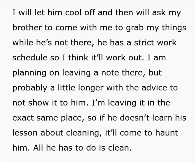A note about leaving a message for her boyfriend, planning to leave it in the same place.