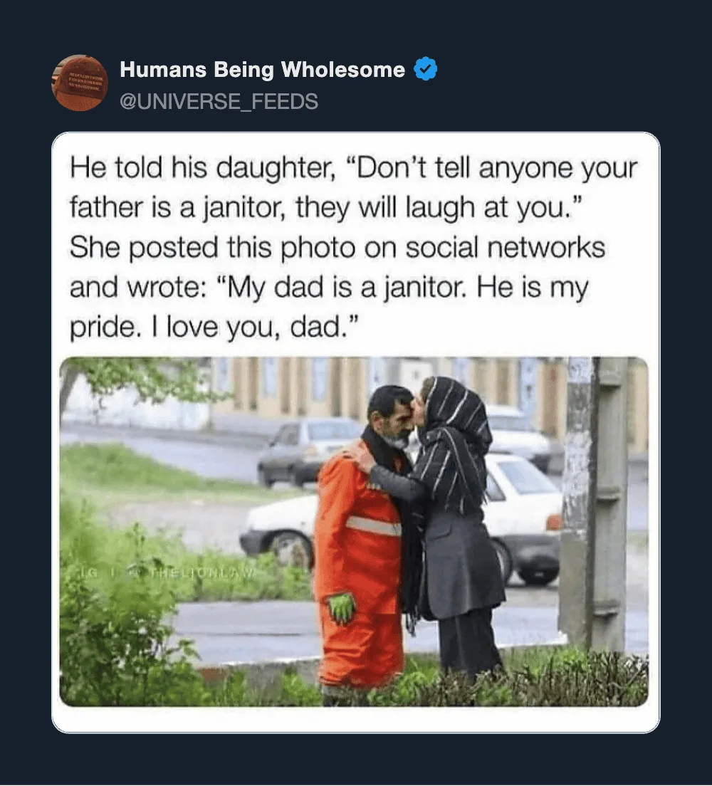 Father and daughter, with the daughter in a prison jumpsuit, sharing a tender moment.