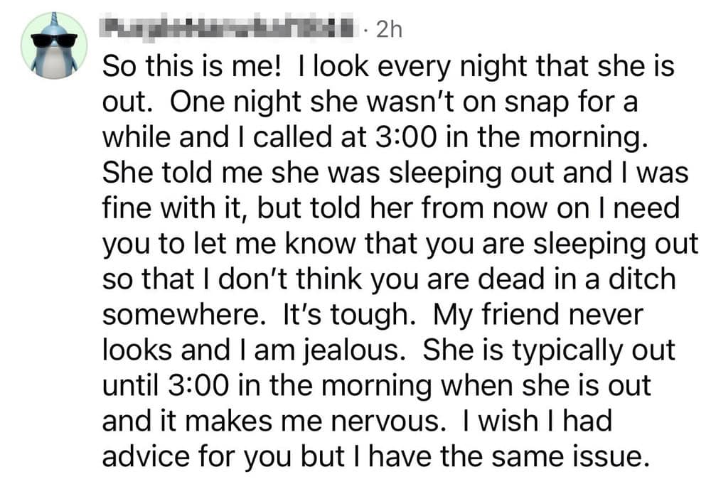 A person in a hoodie with a mask, describing their concern about a loved one sleeping out.