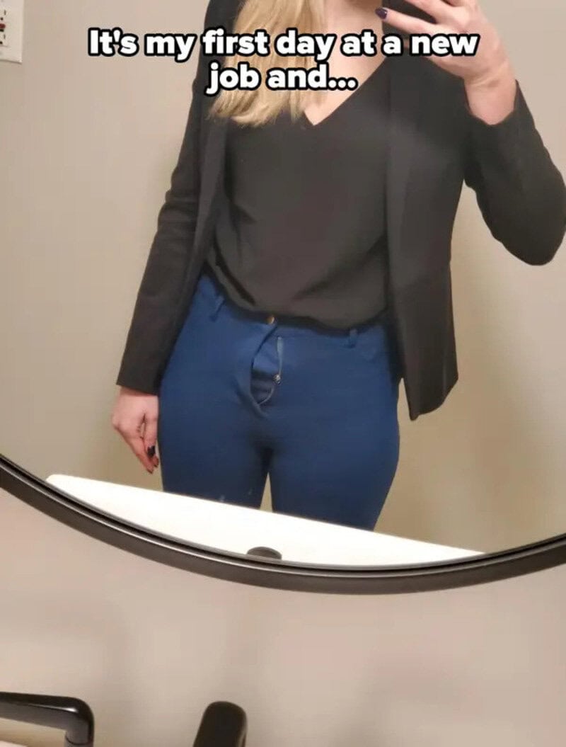 It's my first day at a new job and...