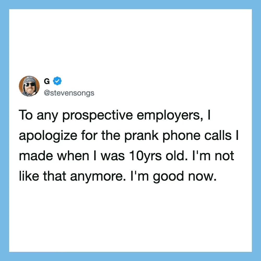 G's tweet about prank phone calls made at age 10, now apologized for.