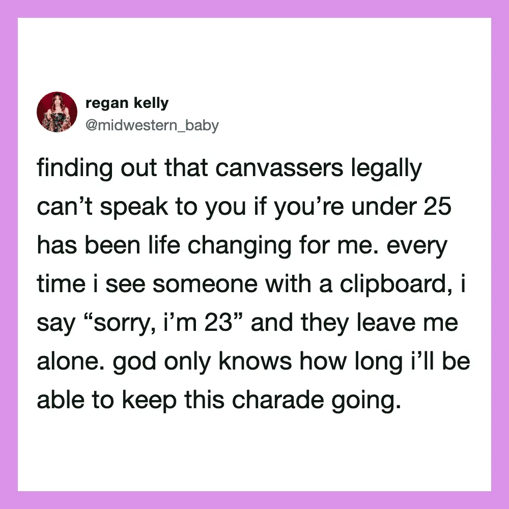 Woman's tweet about canva users under 25 not speaking to her.