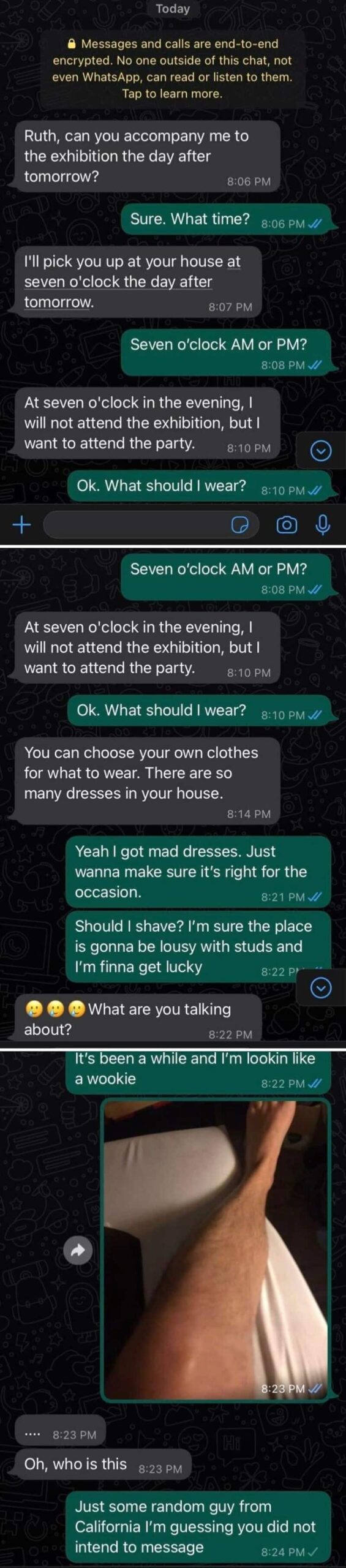 Text conversation about a wrong number and plans to meet up tomorrow.