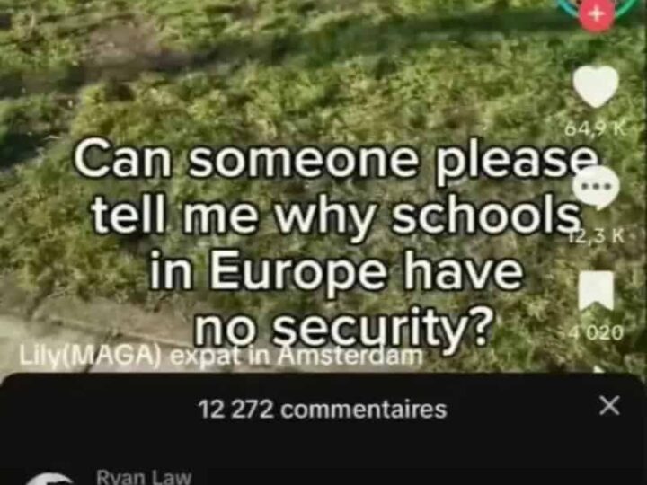 Can someone please tell me why schools in Europe have no security?.